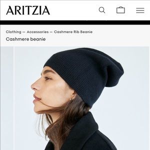 NWT Aritzia Cashmere Hat in Cream.